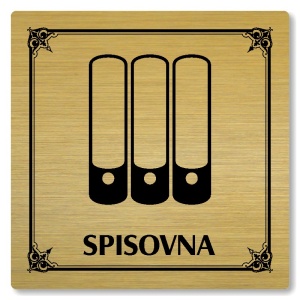 Spisovna, 118x118mm, zlatá, Nebraska